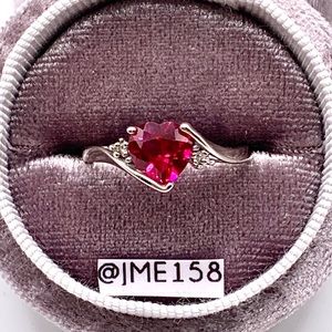 10K White Gold Ruby Ring